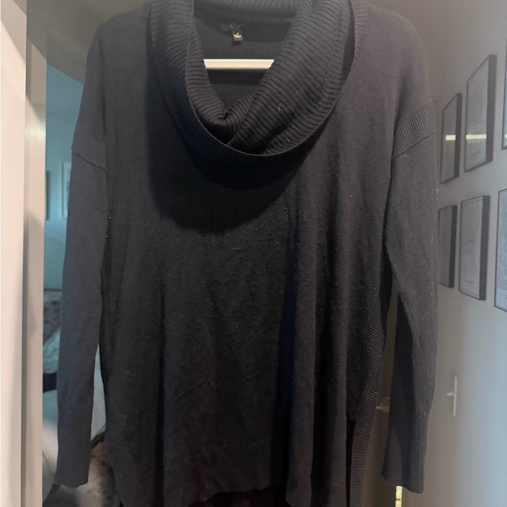 Women's Black Cowl Neck Sweater